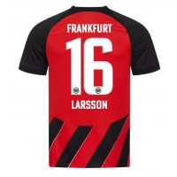 Camiseta Eintracht Frankfurt Hugo Larsson #16 Primera Equipación Replica 2023-24 mangas cortas